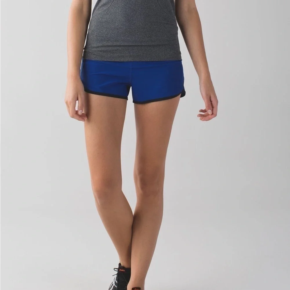 Lululemon Run: Speed Short Sapphire Blue/Washi Weave Angel Wing Naval Blue 8